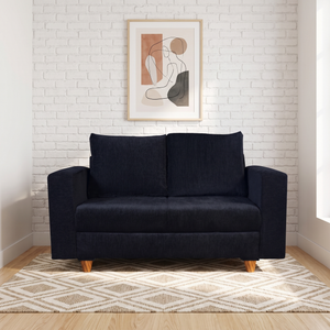Rio 2 Seater Sofa- ( Premium Molfino Fabric- Black )