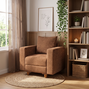 Rio 1 Seater Sofa- ( Premium Molfino Fabric- Beige )