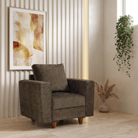 rio 1 seater sofa chenille molfino fabric finish color green