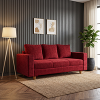 3 seater rio sofa chenille molfino fabric finish color maroon