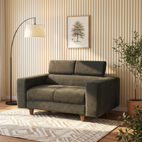 berlin 2 seater sofa chenille molfino fabric finish color green