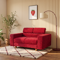 berlin 2 seater sofa chenille molfino fabric finish color maroon