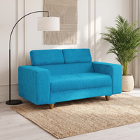 berlin 2 seater sofa chenille molfino fabric finish color sky blue