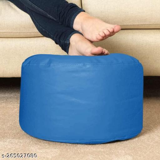 Seventh Heaven 4XL Filled Bean Bag with Cushion & Footrest ( Premium Leatherite - Royal Blue )