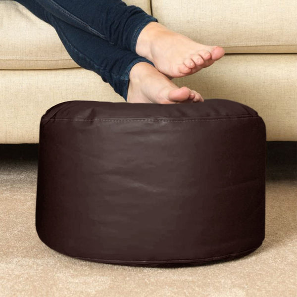 Seventh Heaven 4XL Filled Bean Bag with Cushion & Footrest ( Premium Leatherite - Brown )