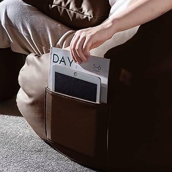 Seventh Heaven 4XL Filled Bean Bag with Cushion & Footrest ( Premium Leatherite - Brown )