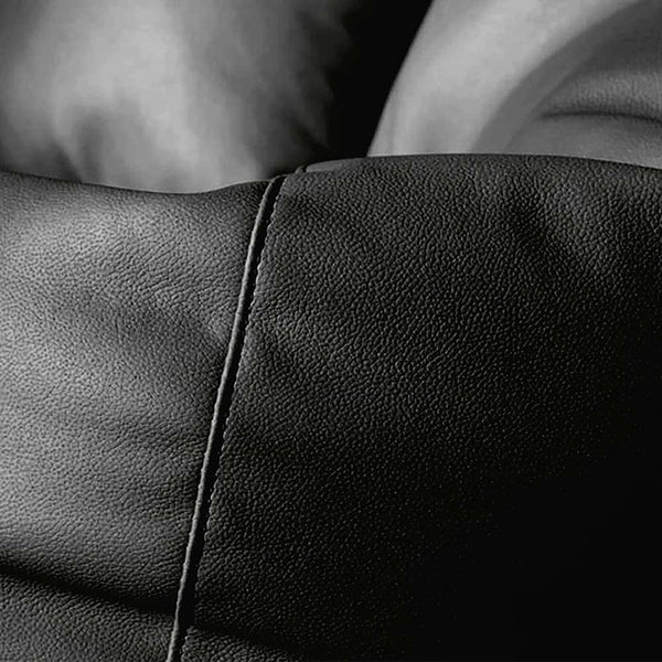 Seventh Heaven 4XL Filled Bean Bag with Cushion & Footrest ( Premium Leatherite - Black )