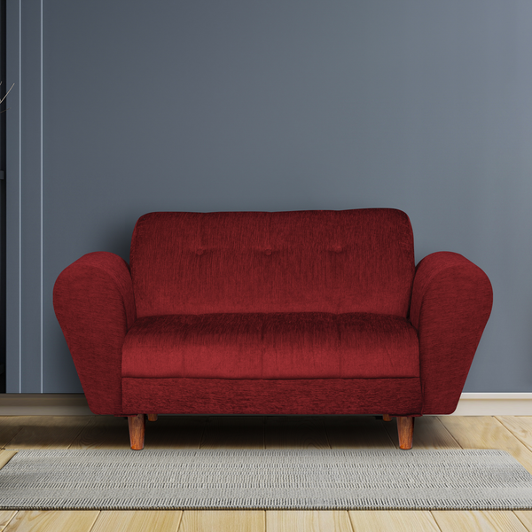 Milan 2 Seater Sofa - ( Premium Molfino Fabric- Maroon )