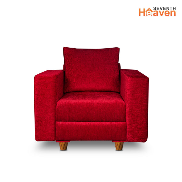 Rio 5 Seater Sofa- (3+1+1) ( Premium Molfino Fabric- Maroon )