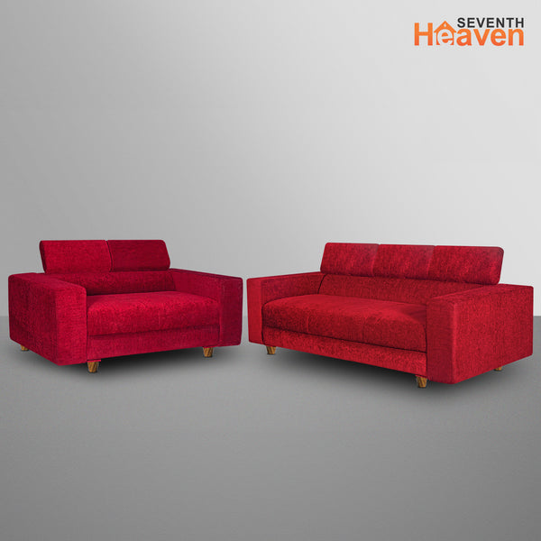 Berlin (3+2) Seater Sofa- ( Premium Molfino Fabric- maroon )