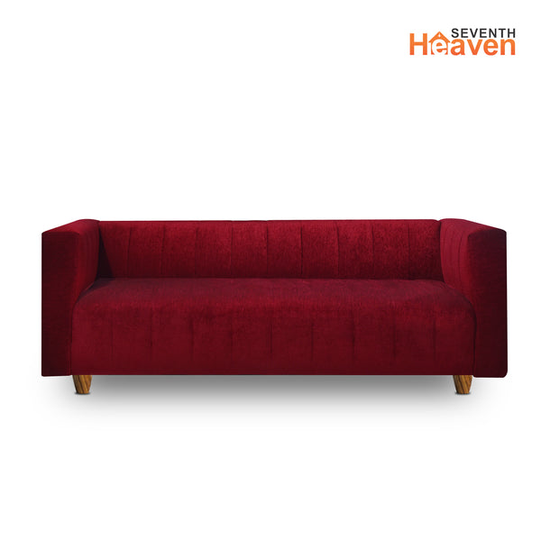 Tokyo 3 Seater Sofa - ( Premium Molfino Fabric- Maroon )