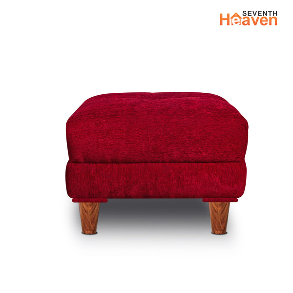 Milan 4 Seater with Ottoman- ( Premium Molfino Fabric- Maroon )