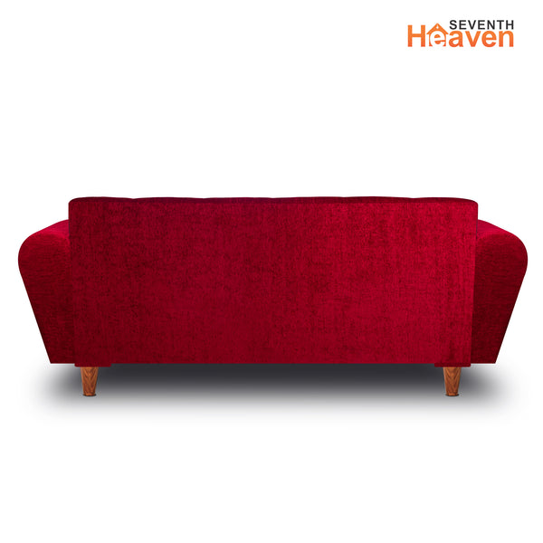 Milan 4 Seater with Ottoman- ( Premium Molfino Fabric- Maroon )