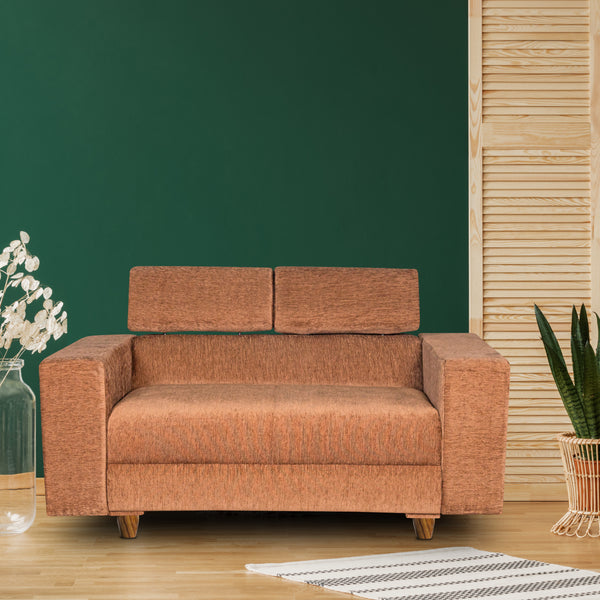 Berlin 2 Seater Sofa- ( Premium Molfino Fabric- Beige )