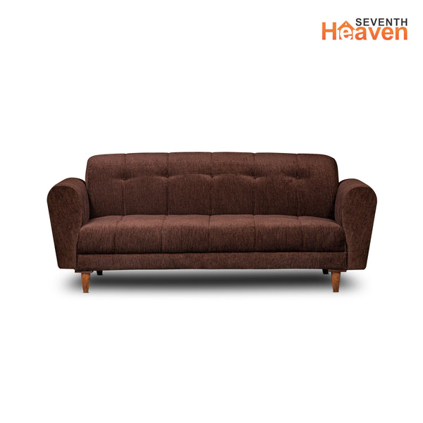 Milan 3 Seater Sofa - ( Premium Molfino Fabric- Brown )