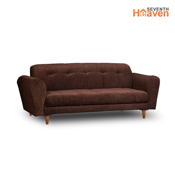 Milan 3 Seater Sofa - ( Premium Molfino Fabric- Brown )