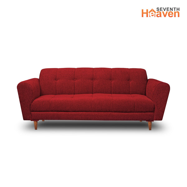 Milan 3 Seater Sofa - ( Premium Molfino Fabric- Maroon )