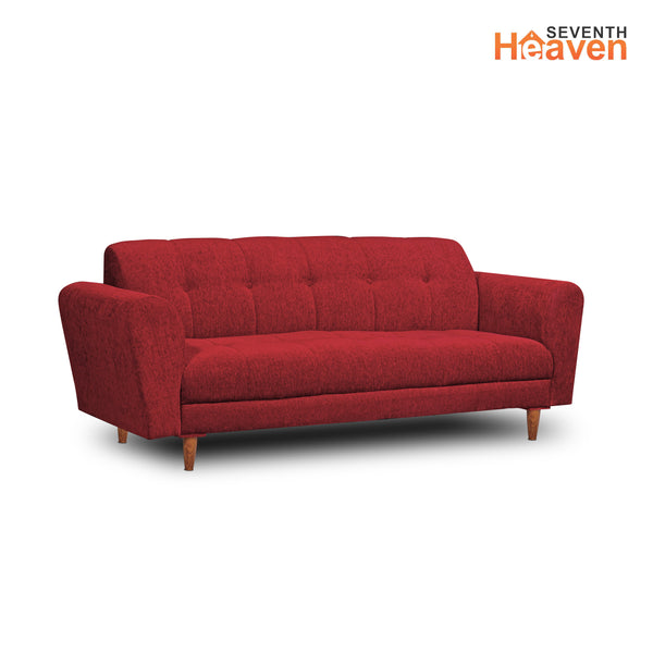 Milan 3 Seater Sofa - ( Premium Molfino Fabric- Maroon )