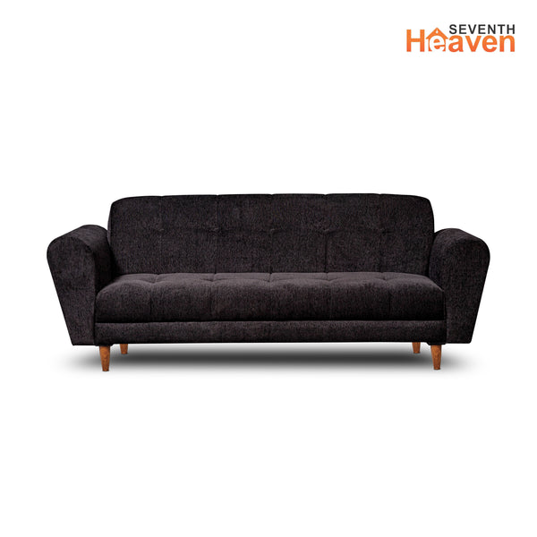 Milan 3 Seater Sofa - ( Premium Molfino Fabric- Black )