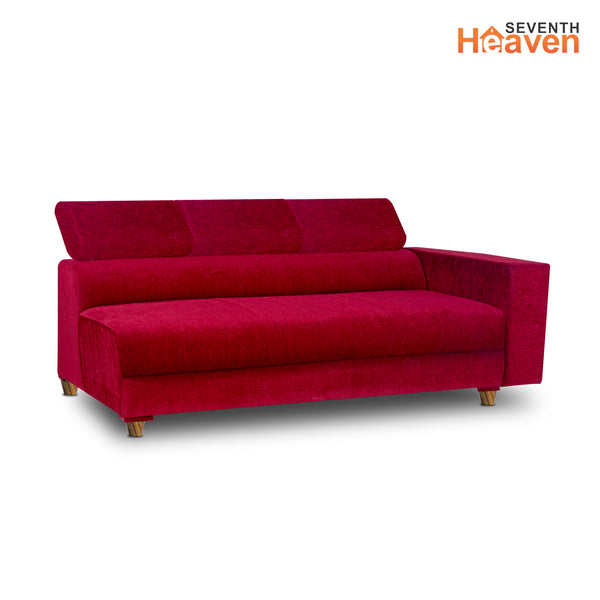 Berlin 6 Seater Sofa Right Corner- ( Premium Molfino Fabric- Maroon)