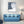 Flipper X Sofa Cum Bed - 3 Seater, Printed Cushion ( Jute Fabric, Sky Blue )