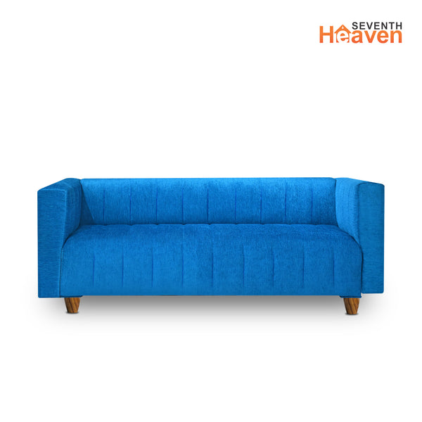 Tokyo 3 Seater Sofa- ( Premium Molfino Fabric- Sky Blue )