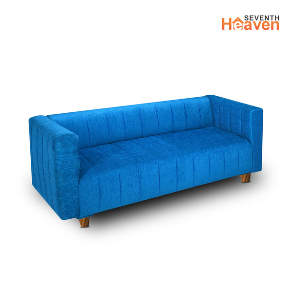 Tokyo 3 Seater Sofa- ( Premium Molfino Fabric- Sky Blue )