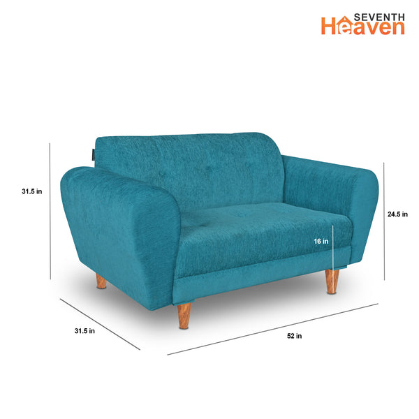Milan (3+2) Seater Sofa - ( Premium Molfino Fabric- Sky Blue )