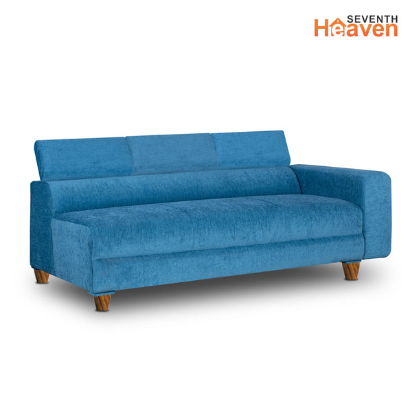 Berlin 6 Seater Sofa Right Corner- ( Premium Molfino Fabric- Sky Blue )